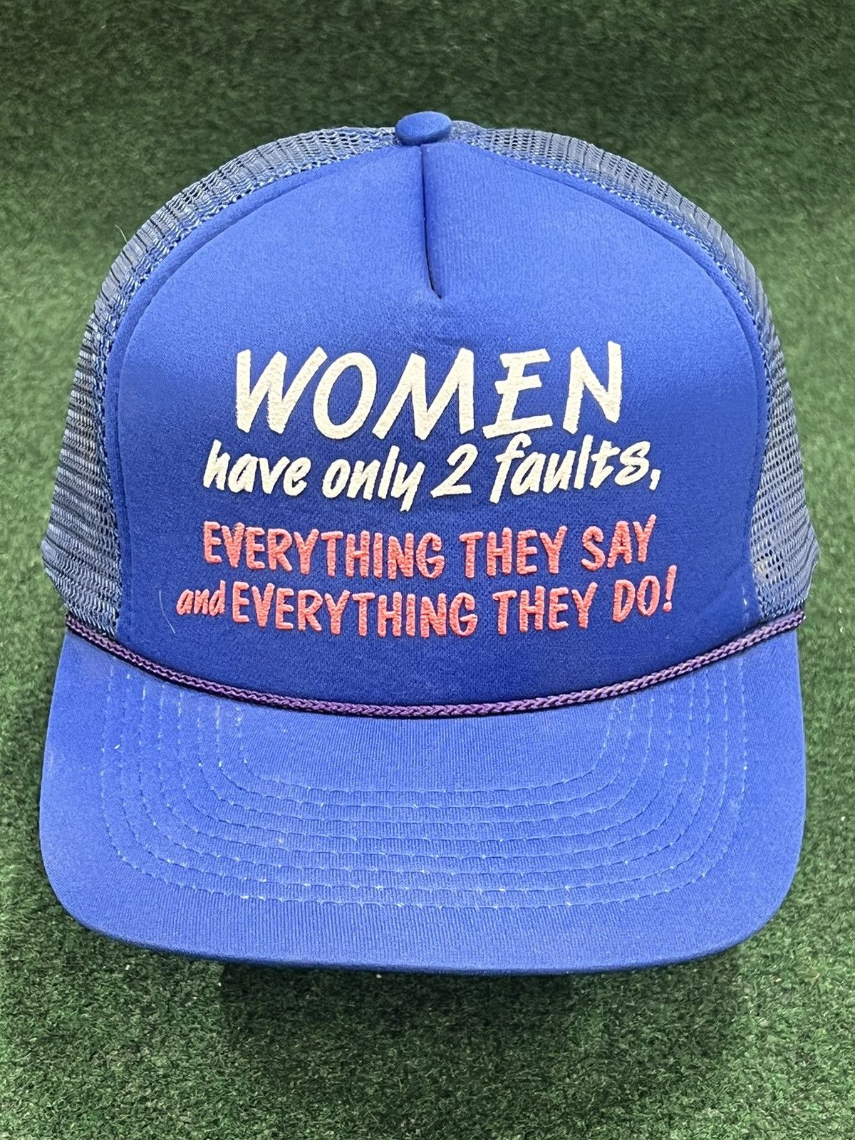 Other Vintage 80s Women Have 2 Faults Trucker Hat Size ONE SIZE - 1 Thumbnail