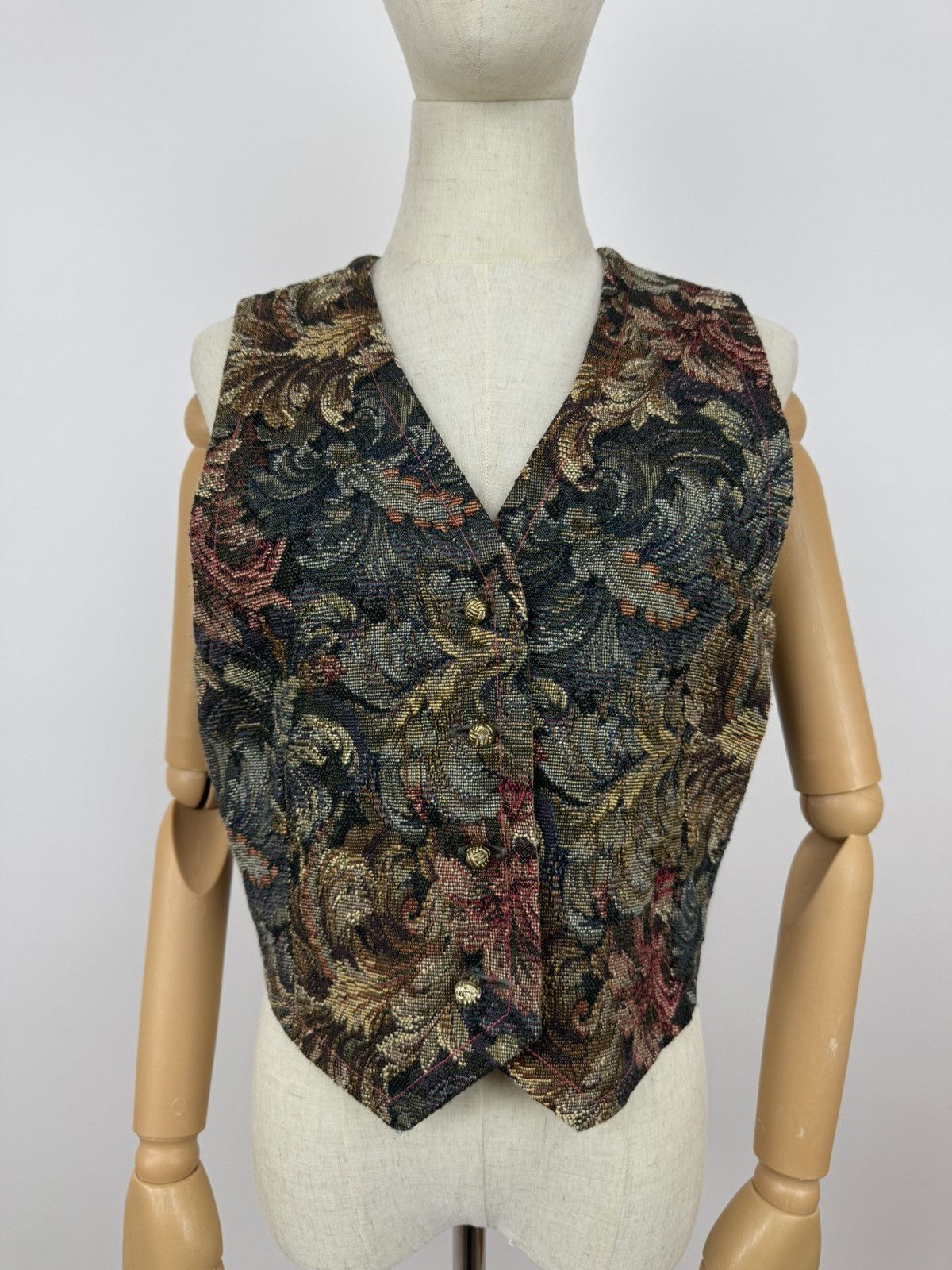 Other Spirits In The Pine Handmade Vest Patchwork Haritage Womens Size M / US 6-8 / IT 42-44 - 2 Thumbnail