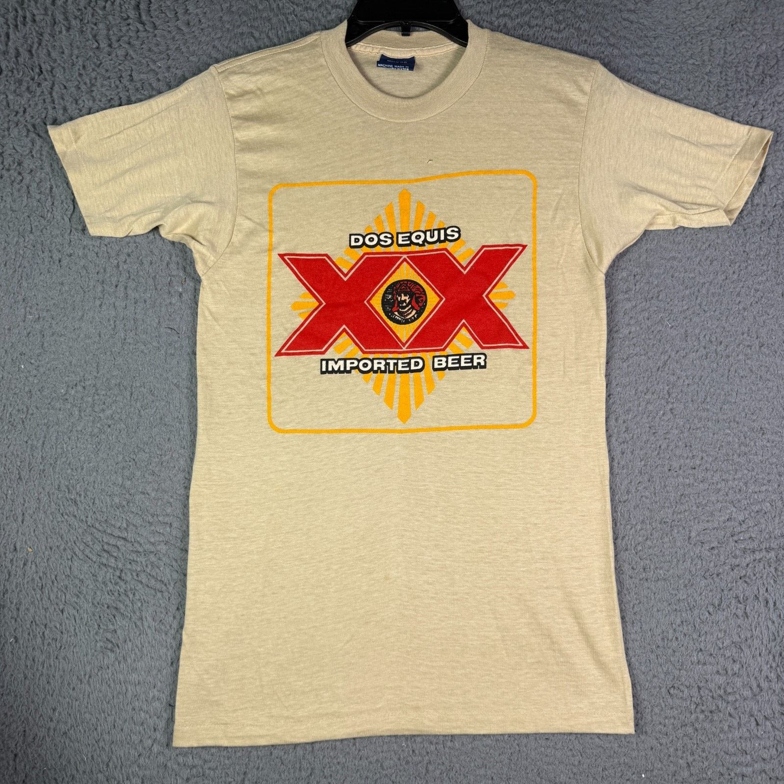 Street Fighter × Vintage Vintage 80s Paper Thin Burnout Distressed Shirt M Dos Equis Size US M / EU 48-50 / 2 - 2 Thumbnail