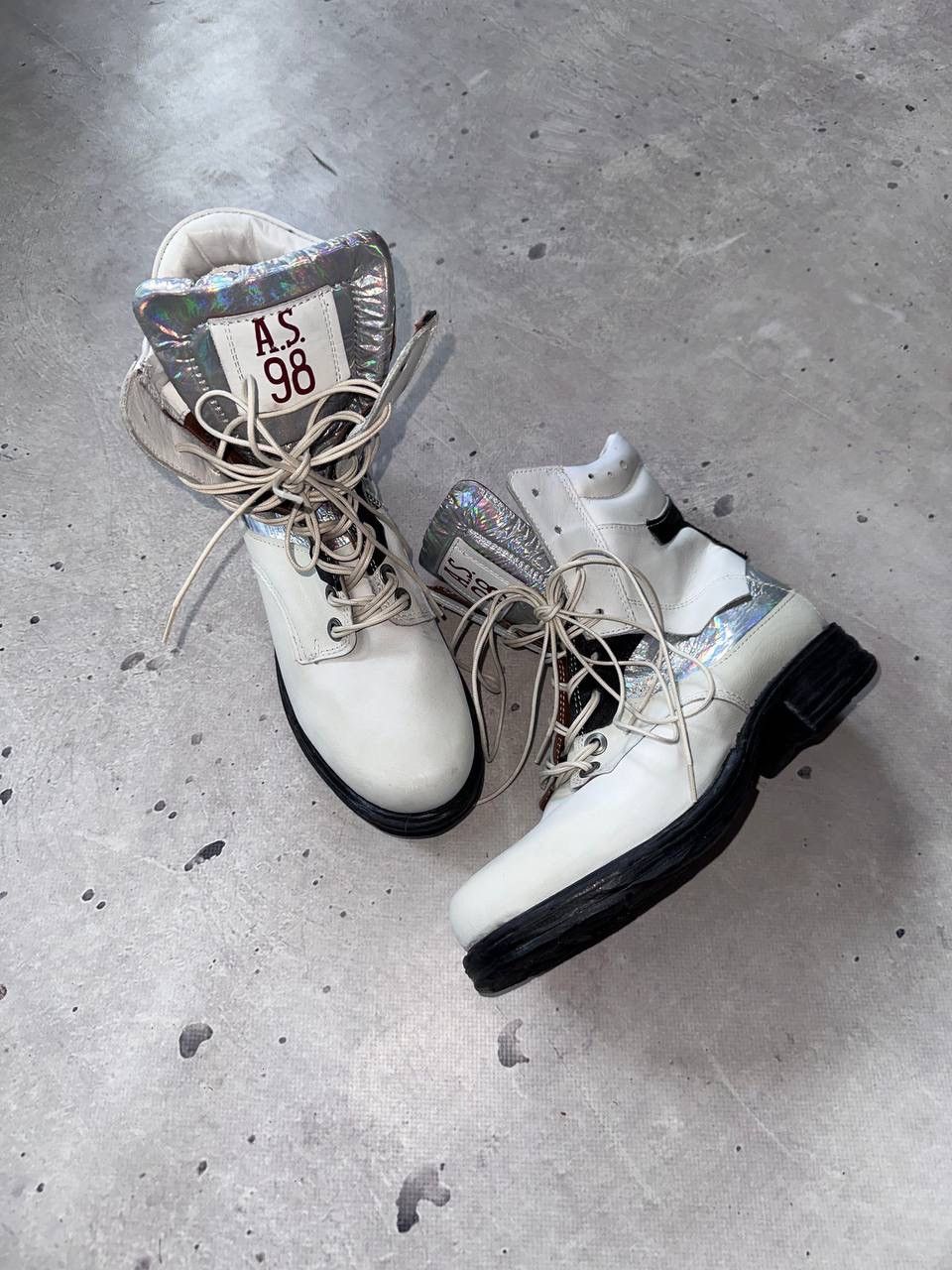 A.S.98 A.S 98 Airstep Zipper Woman’s Leather High Top Boots Size US 7 / IT 37 - 1 Thumbnail