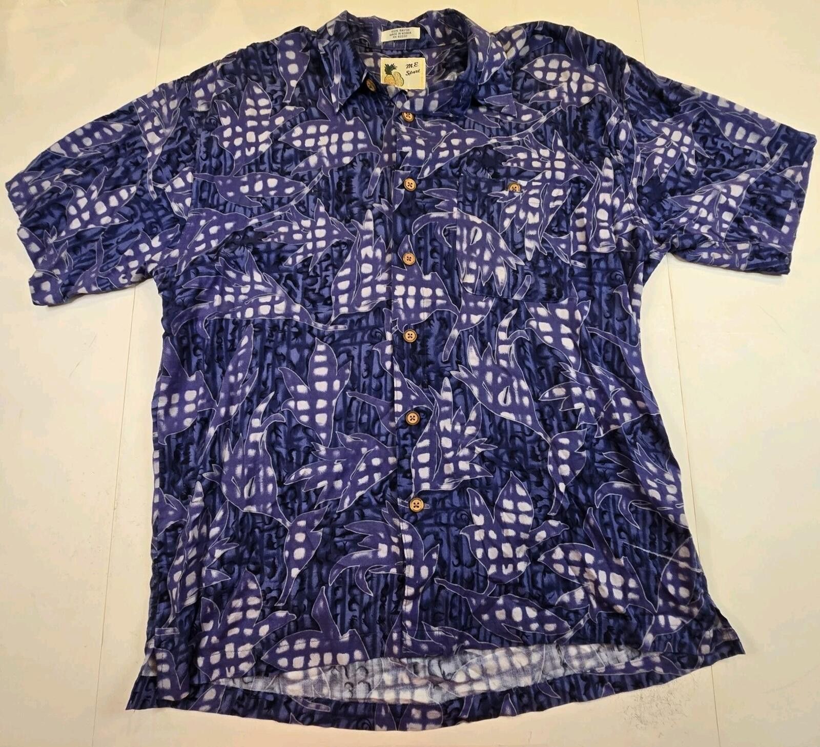 Other M.E. Sport Hawaiian Shirt Men L Vtg 90s Y2k Aloha Button Size US XXL / EU 58 / 5 - 1 Thumbnail