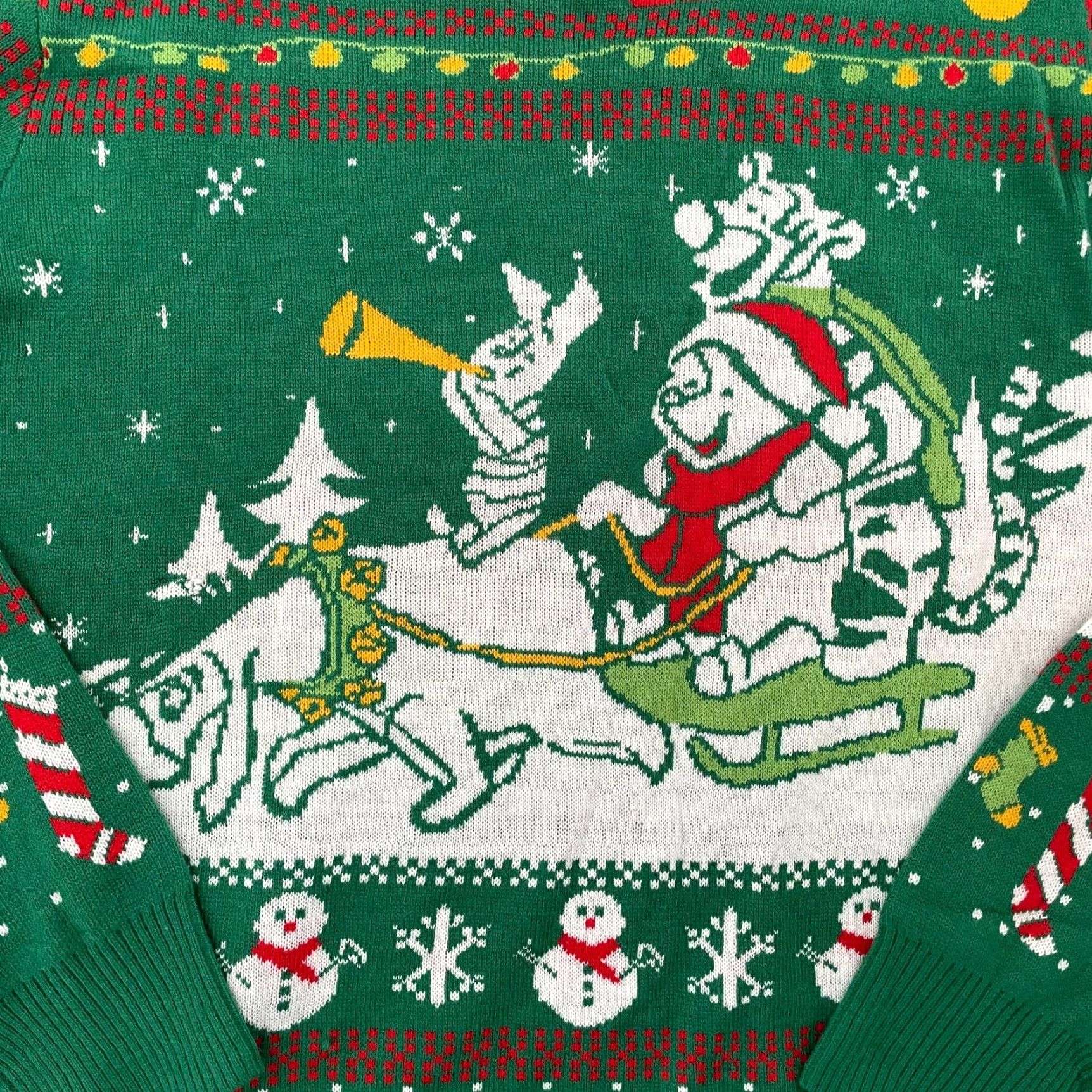 Disney Disney Sweatshirt Adult Medium Green Winnie the Pooh Christmas Snow Tigger Piglet Pullover Crew Neck Graphic Print M Mens Size US M / EU 48-50 / 2 - 4 Thumbnail