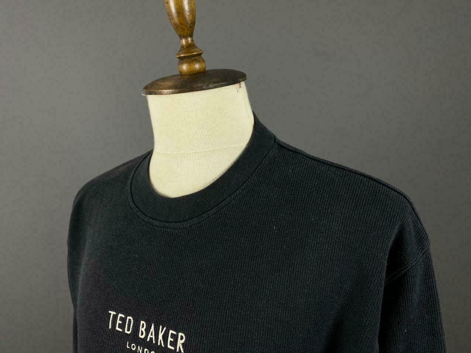 Ted Baker Men Ted Baker London Black Big Sweatshirt Sweater Size 3 Size US M / EU 48-50 / 2 - 2 Thumbnail