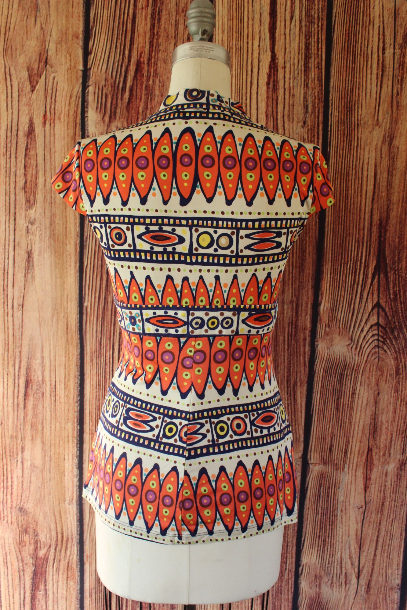 Trina Turk Trina Turk Womens Blouse, Silk, Size 0, Tribal Pattern in O Size XS / US 0-2 / IT 36-38 - 12 Thumbnail