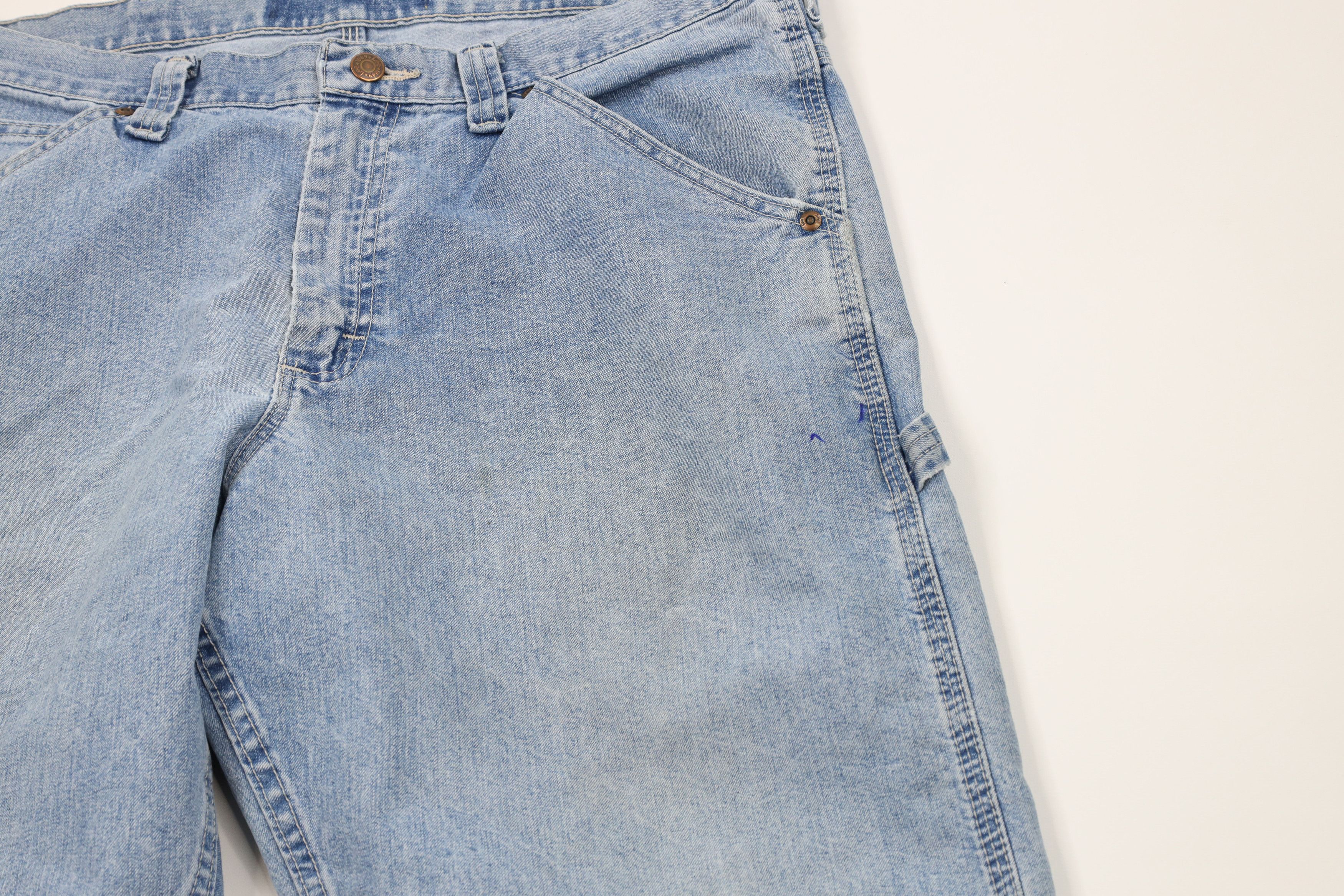 Lee × Vintage Vintage Lee Distressed Wide Leg Dungaree Denim Jeans Blue Size US 36 / EU 52 - 5 Thumbnail