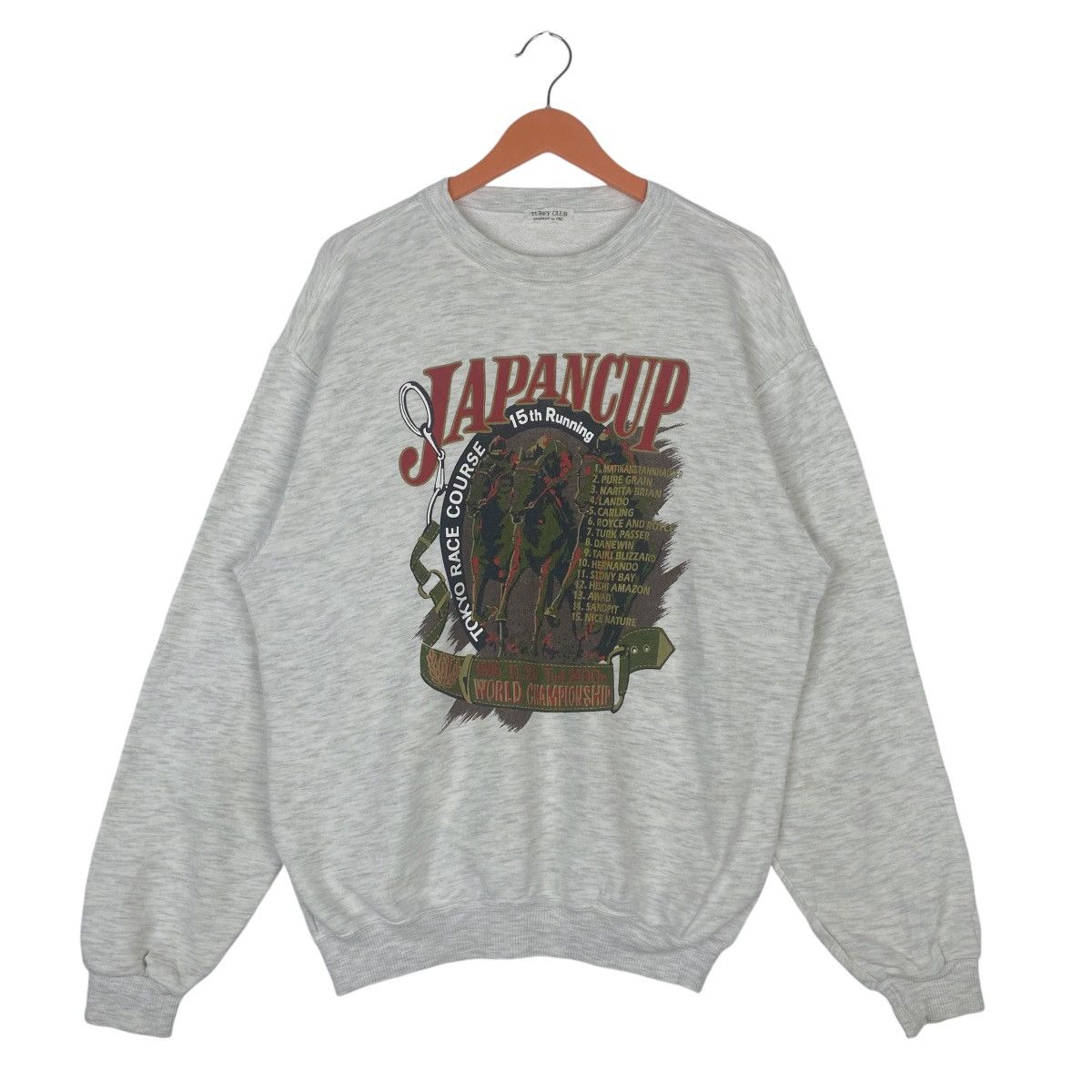 Designer × Vintage Japancup Big Print Logo Sweatshirt Crewneck Pullover Jumper Size US L / EU 52-54 / 3 - 1 Thumbnail