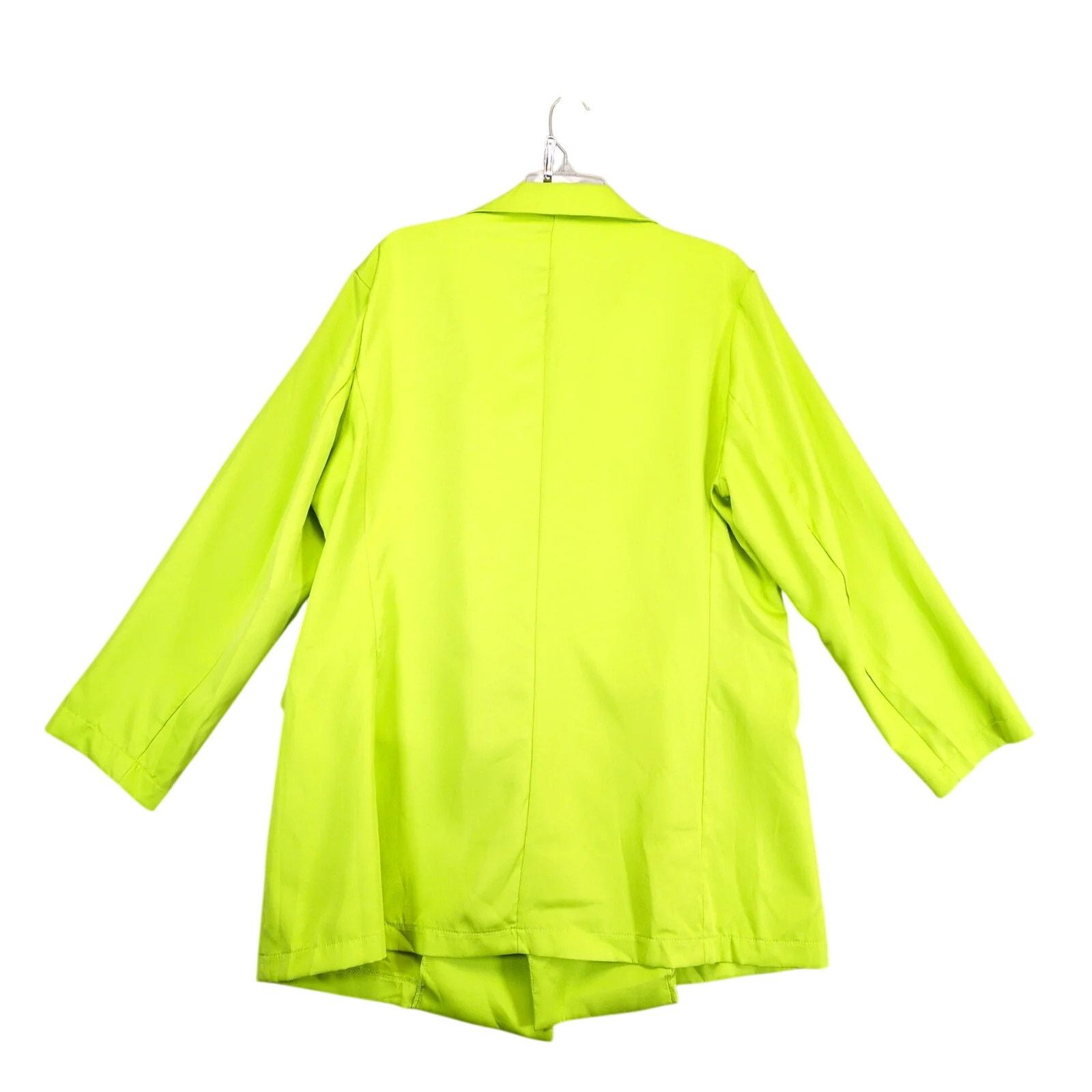 Shein Shein Curve Neon Lime Longline Blazer Jacket Women's 3XL Size 3XL / US 20-22 - 3 Thumbnail