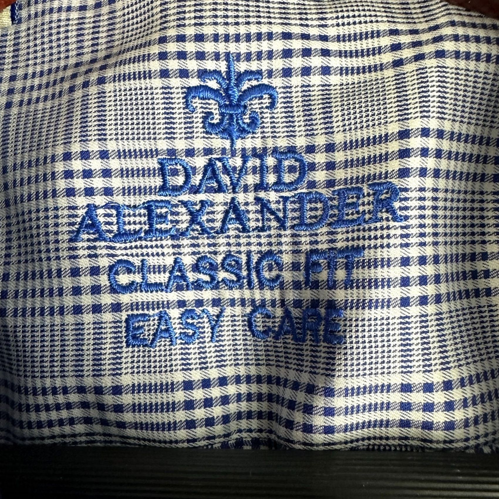 Vintage VINTAGE David Alexander Shirt Mens 18 Blue Plaid Cotton Long Sleeve Classic Fit Easy Care NEW Size US XXL / EU 58 / 5 - 5 Thumbnail