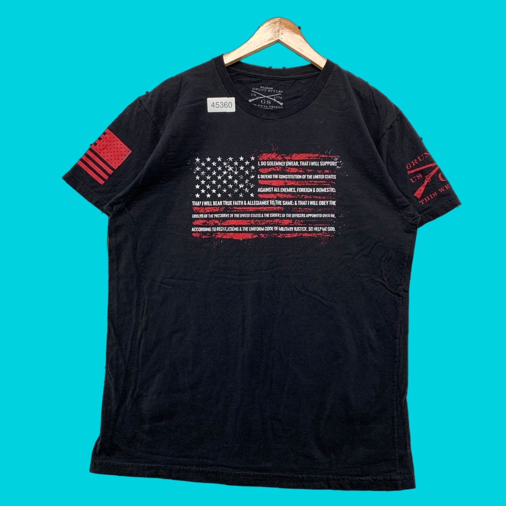 Vintage Grunt Style Shirt Mens XL Black I Do Solemnly Swear USA Flag Military Army Shirt XL Mens Black I Do Solemnly Swear USA Flag Military Army Size US XL / EU 56 / 4 - 1 Thumbnail
