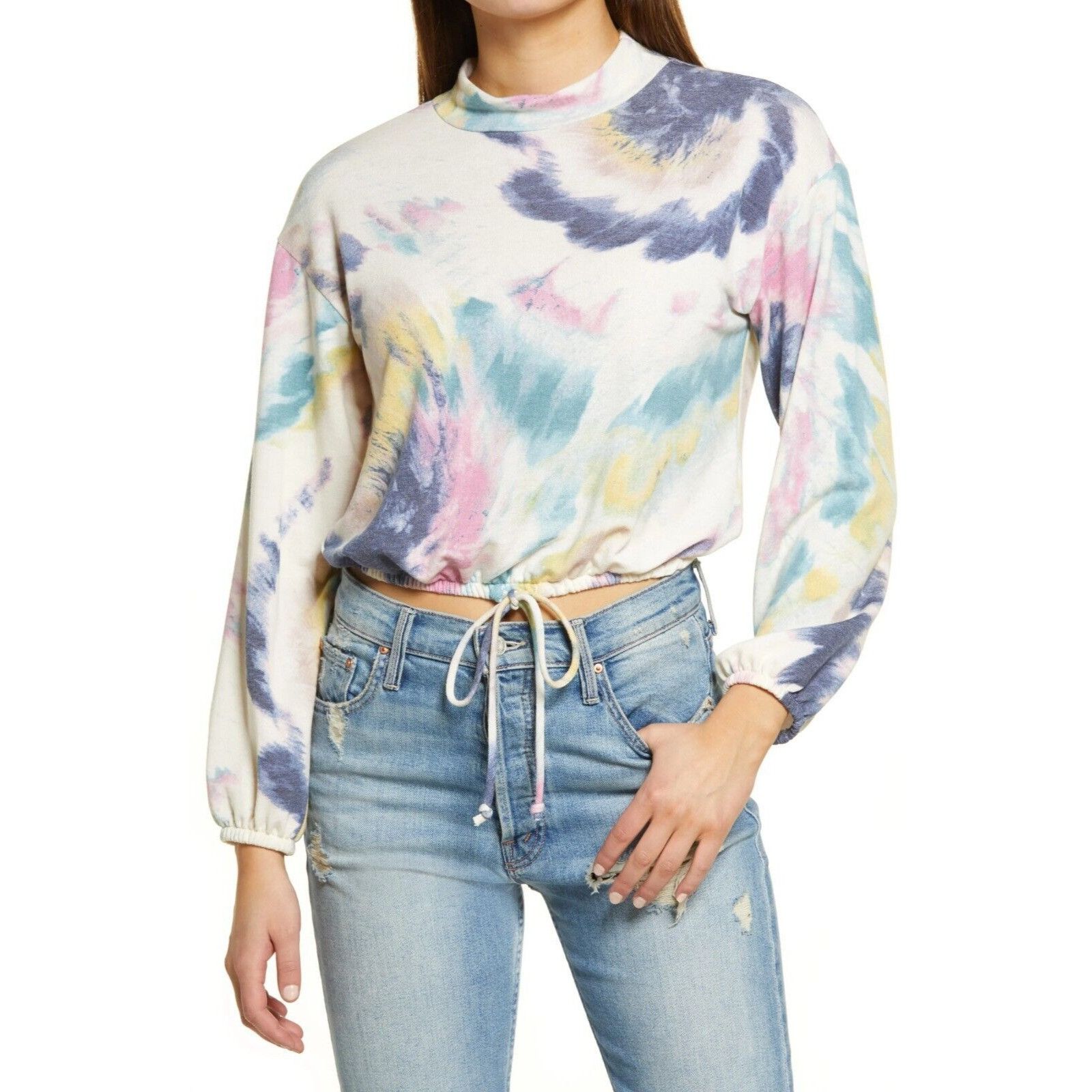 Other All in Favor Mock Neck, Tie-dye Crop Top, M Size M / US 6-8 / IT 42-44 - 2 Thumbnail