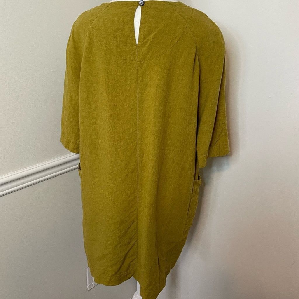 Other Ayrtight Chartreuse Linen Tunic Dress with Pockets S Size XS / US 0-2 / IT 36-38 - 5 Thumbnail