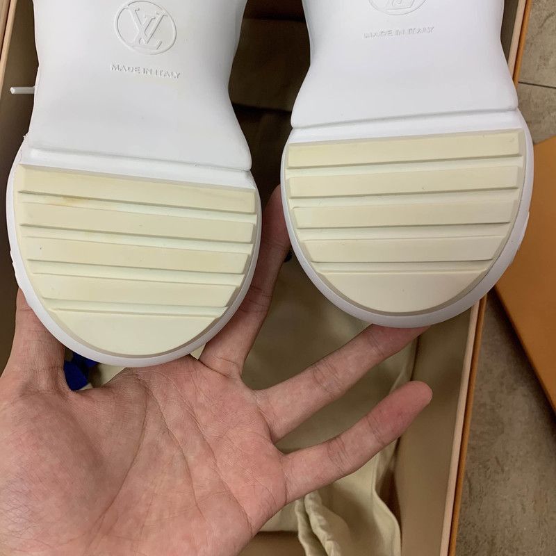 Louis Vuitton Louis Vuitton Blue and White Sneakers - Size US 5.5 / EU 38 - 9 Thumbnail