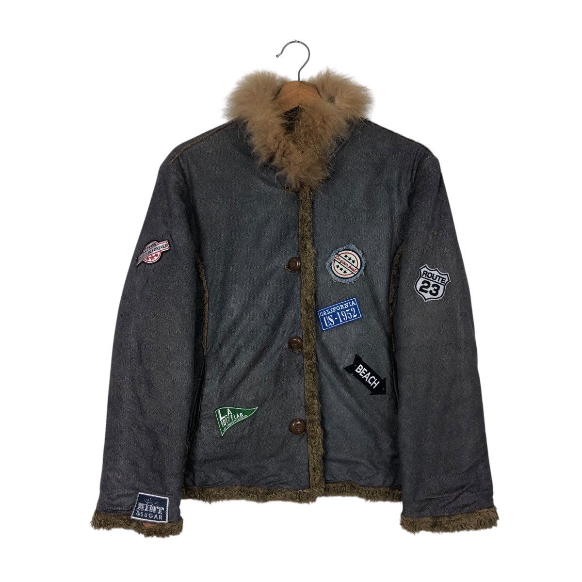 Japanese Brand Vintage Bignami Italy Shearling Patchwork Moto Jacket Size M / US 6-8 / IT 42-44 - 12 Thumbnail