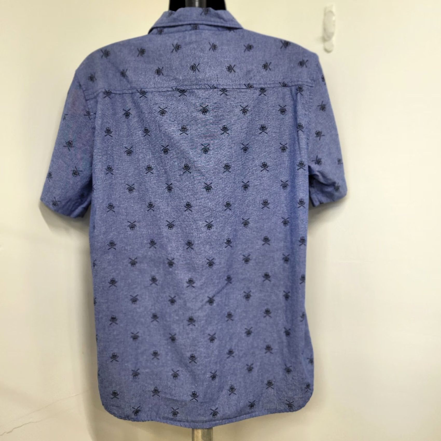 Star Wars VINTAGE Star Wars Shirt Mens XL Blue Button Up Darth Vader All Over Print Comicon Size US XL / EU 56 / 4 - 6 Thumbnail