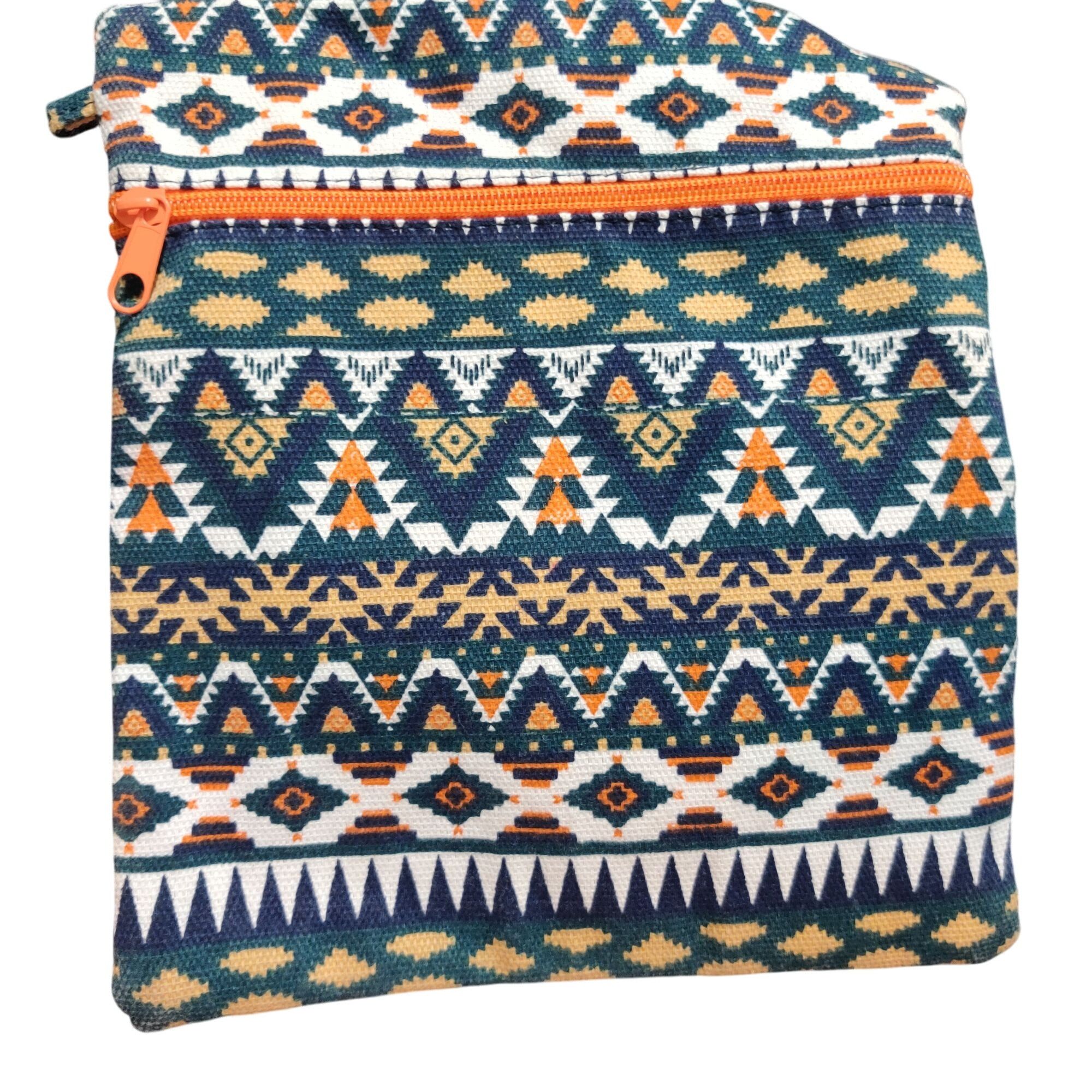 Other Tribal Pattern Crossbody Sling Bag Orange Zipper Tassel Canv Size ONE SIZE - 5 Thumbnail
