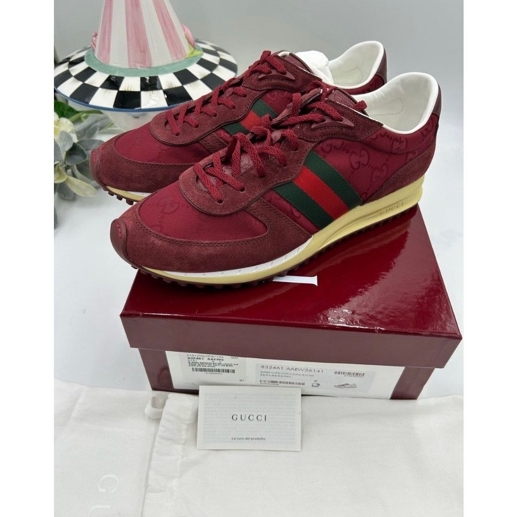 Gucci Gucci RE MOTION suede Web stripe sneakers sz 9 fits 9.5 US Size US 9.5 / EU 42-43 - 2 Thumbnail
