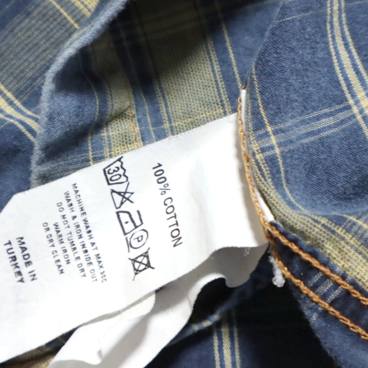 Vintage 32 Bar Blues Cotton Plaid Long Sleeve Button Up Shirt Blue Men M Size US M / EU 48-50 / 2 - 7 Thumbnail
