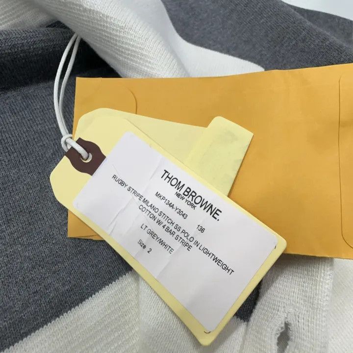 Thom Browne Thom Browne Striped Short Sleeve Polo Shirt -2507 Size US S / EU 44-46 / 1 - 9 Thumbnail