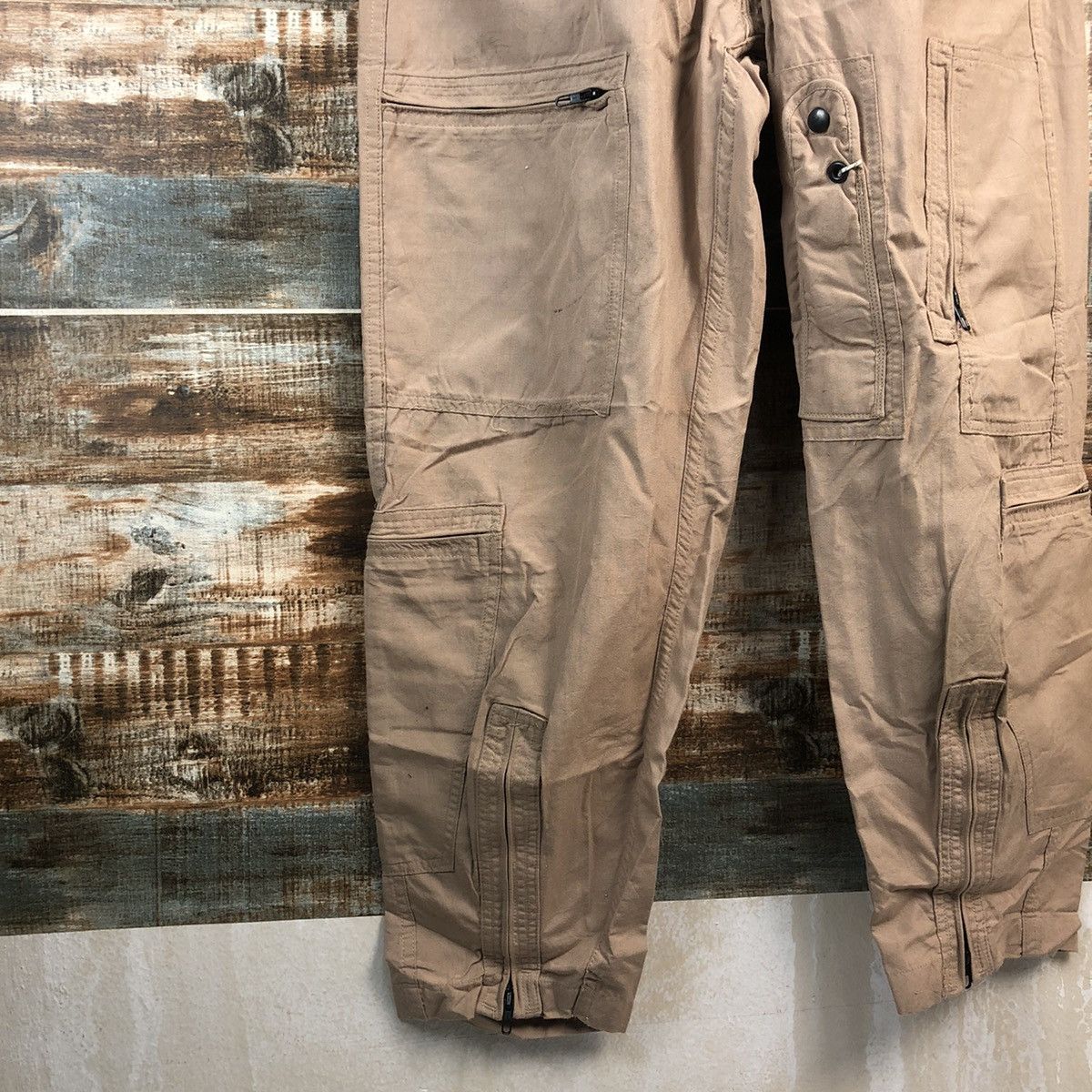 Japanese Brand 42R Brown military coverall Overalls #A2583 Size US 28 / EU 44 - 11 Thumbnail