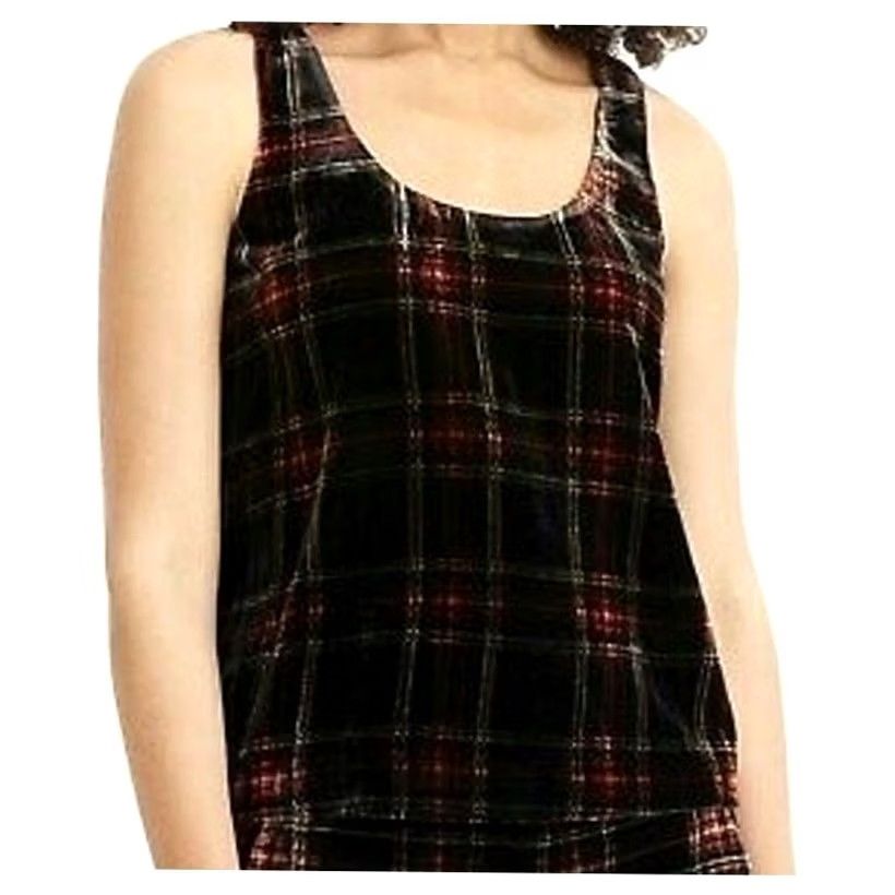 J.Crew J.Crew Black Velvet Plaid Sleeveless Tank Top Blouse Women’s 4 Multicolor Velvet Tartan Plaid Sleeveless Shirt Womens 4 Size S / US 4 / IT 40 - 2 Thumbnail