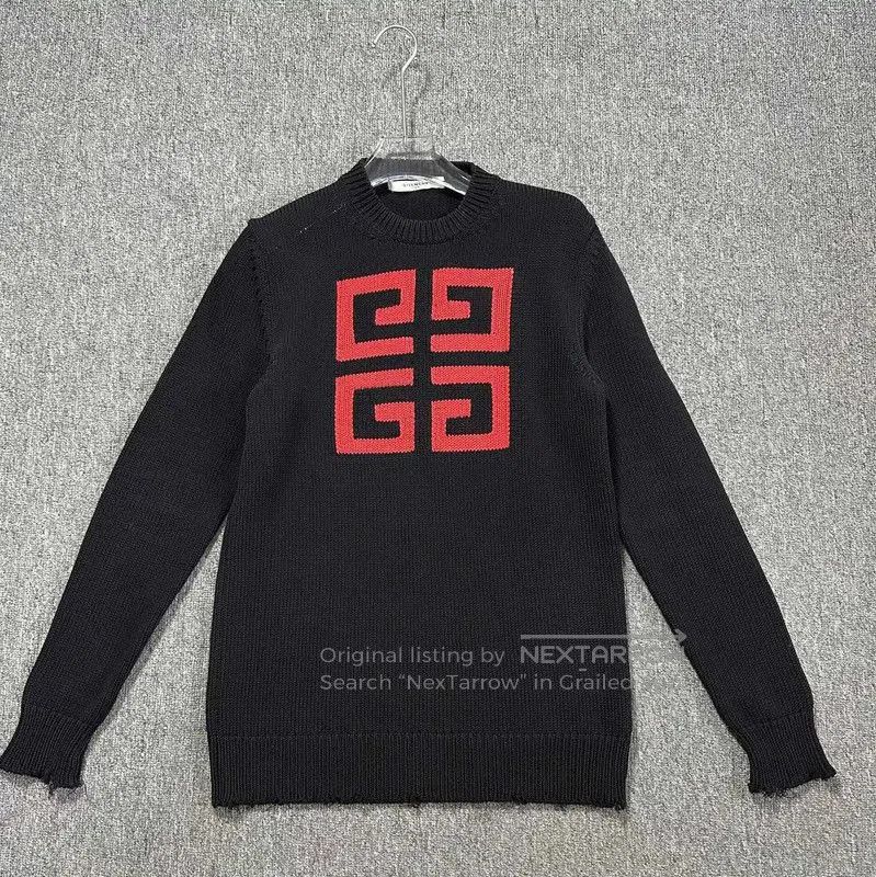 Givenchy Givenchy Black Wool Long Sleeve Knit Sweater . Size US M / EU 48-50 / 2 - 1 Thumbnail