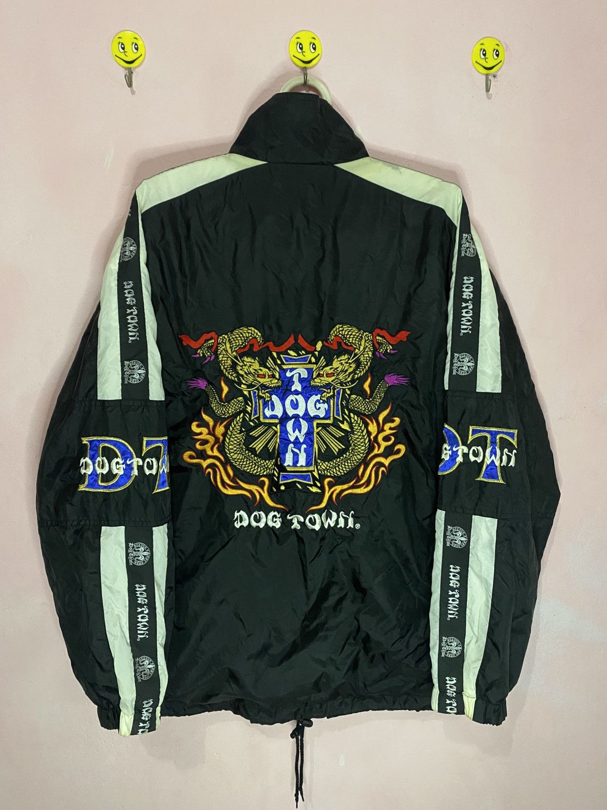 Dogtown × Vintage Vtg dog town embroidery dragon sidetape windbreaker jacket Size US XL / EU 56 / 4 - 1 Thumbnail