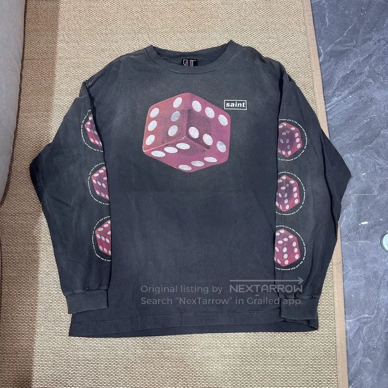 Saint Michael Saint Michael Black and red washed dice long-sleeved shirt Size US XL / EU 56 / 4 - 1 Thumbnail