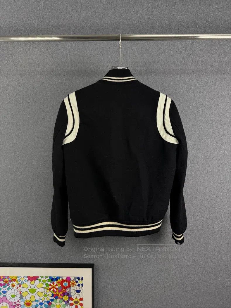 Saint Laurent Paris Saint Laurent Paris Black and White Baseball Jacket Size US M / EU 48-50 / 2 - 2 Thumbnail