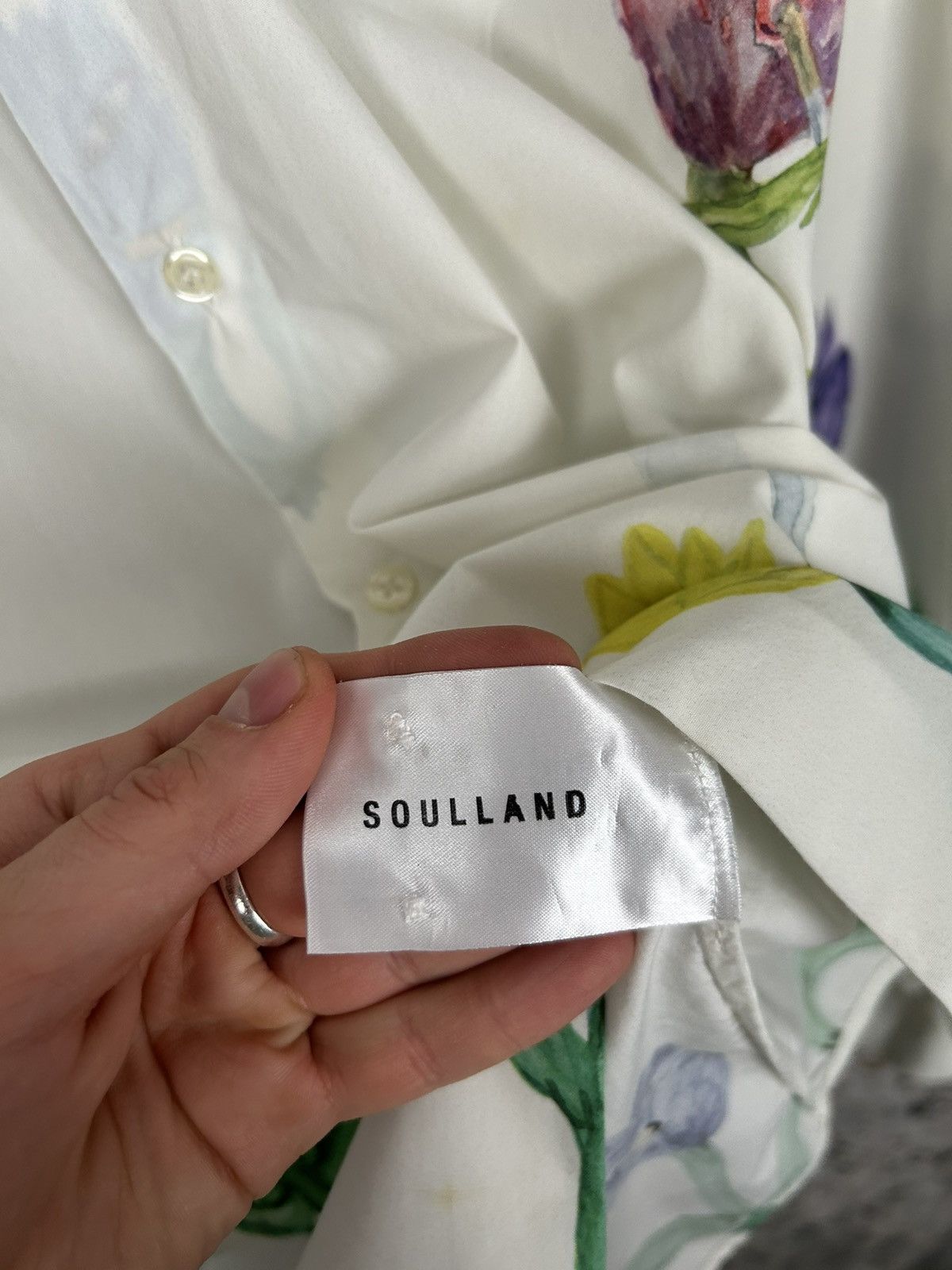 Japanese Brand Soulland Avant-garde Smoking Flowers Shirt Hype Rare Y2K Size US S / EU 44-46 / 1 - 7 Thumbnail