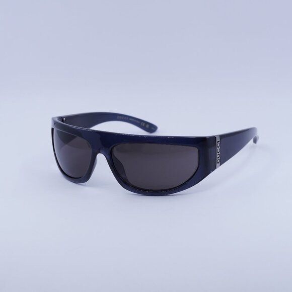 Gucci Gucci GG1574S 003 Sunglasses Blue Rectangle Frame, Grey Size ONE SIZE - 1 Thumbnail