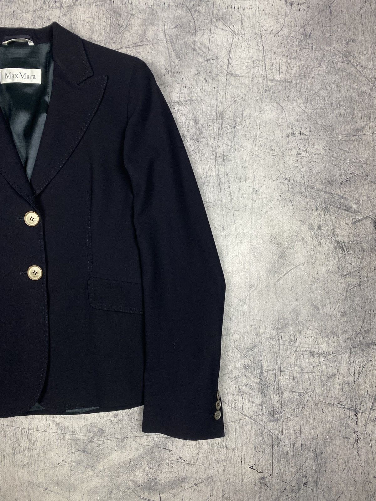 Max Mara Max Mara Black Virgin Wool Blazer Made in Italy Size M / US 6-8 / IT 42-44 - 4 Thumbnail