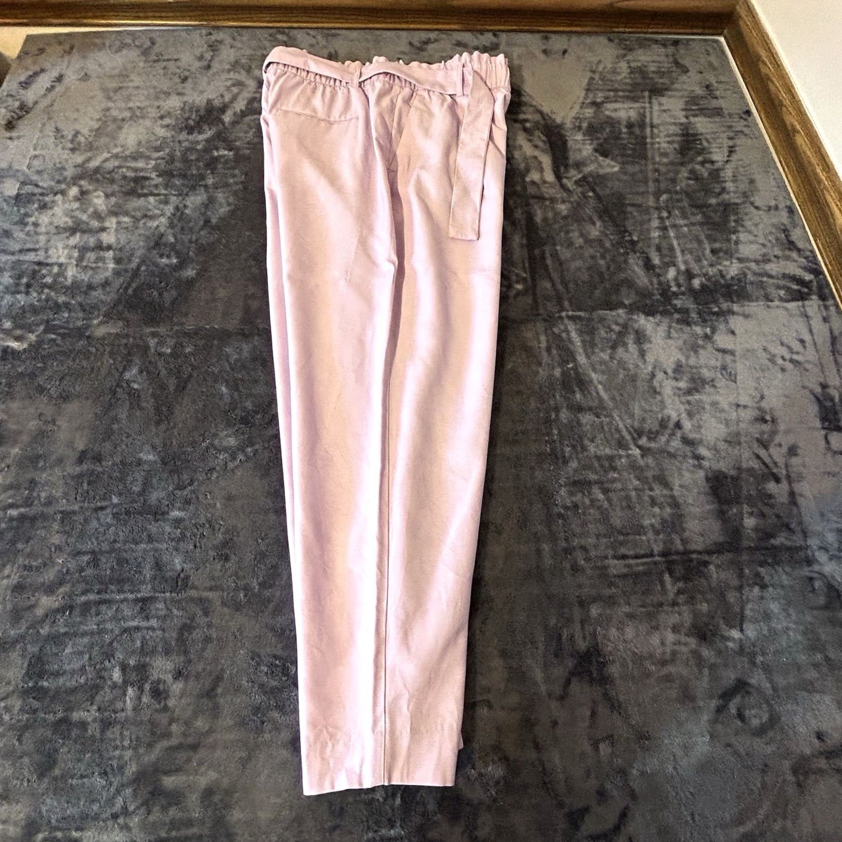 Ann Taylor VINTAGE? No. Ann Taylor Pants Women Medium Light Purple Pull On Elastic Waist Belted 30x26 Size 32" / US 10 / IT 46 - 5 Thumbnail