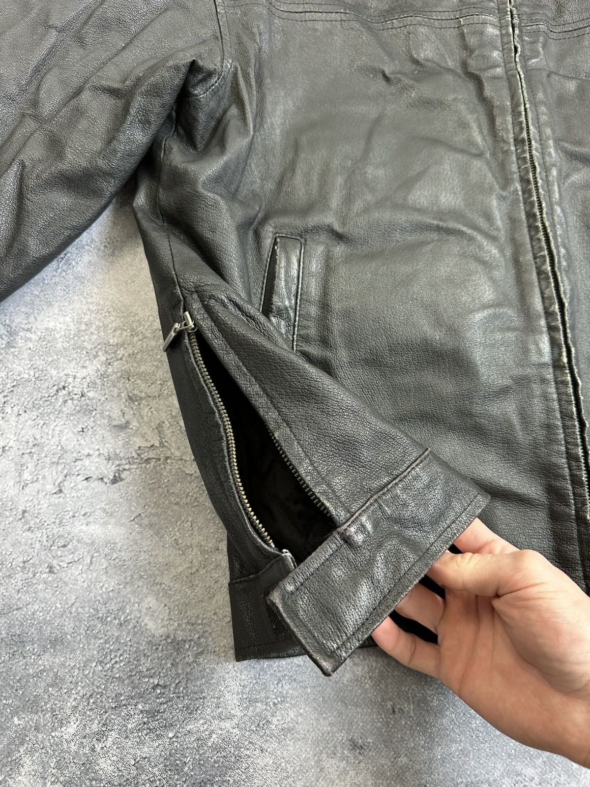 Japanese Brand Archive Heavy Japanese Vintage Black Leather Jacket Size US XL / EU 56 / 4 - 15 Thumbnail
