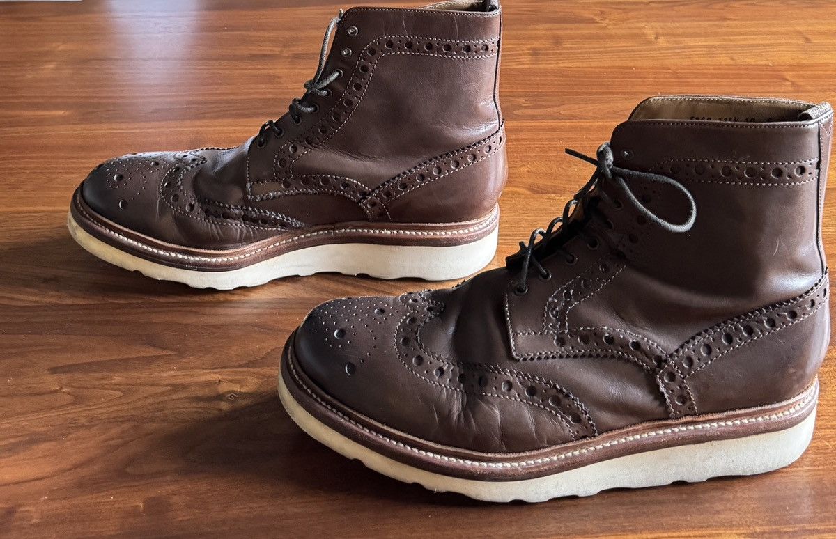Grenson Grenson Wing Tips Leather Boots Size US 10 / EU 43 - 3 Thumbnail