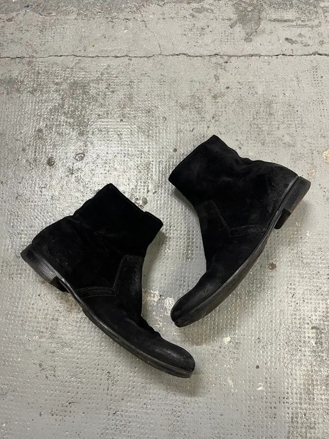 Prada Prada Black Eroded Leather Chelsea Boots Size US 9 / EU 42 - 2 Thumbnail