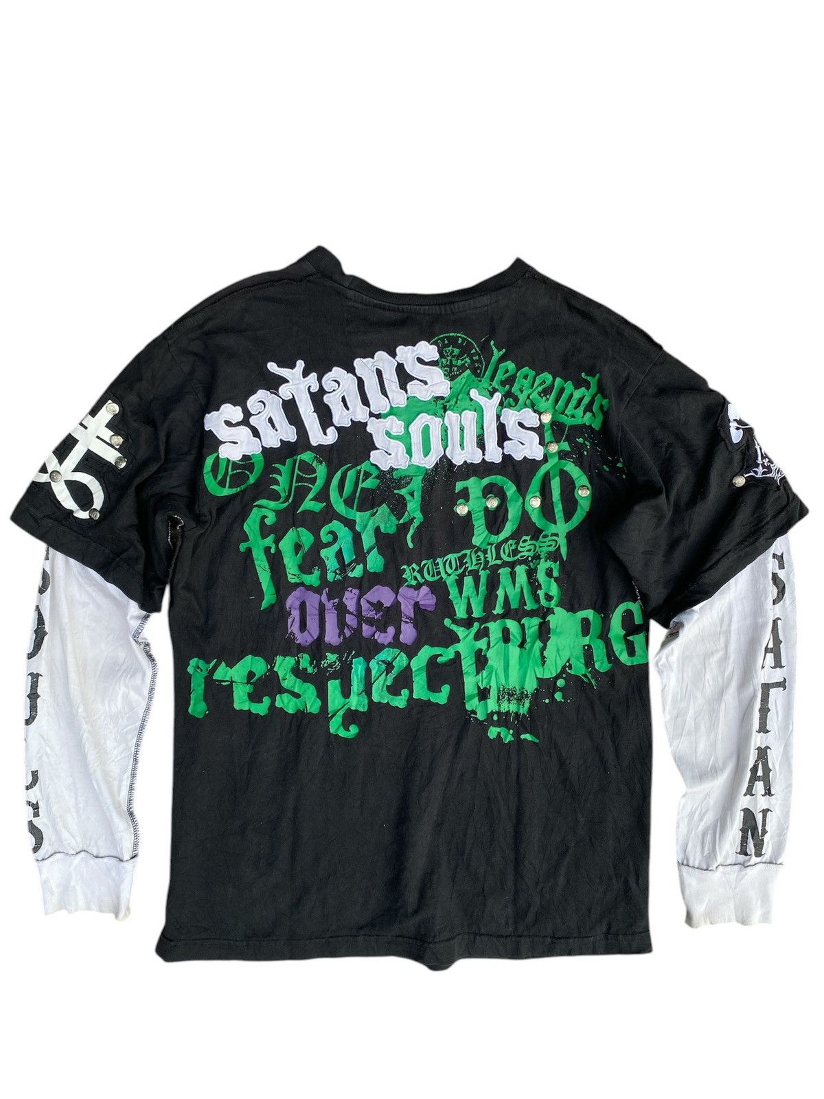 Le Grande Bleu (L.G.B.) Satans Souls Double Layer gothic Punk poem longsleeve Size US L / EU 52-54 / 3 - 1 Thumbnail