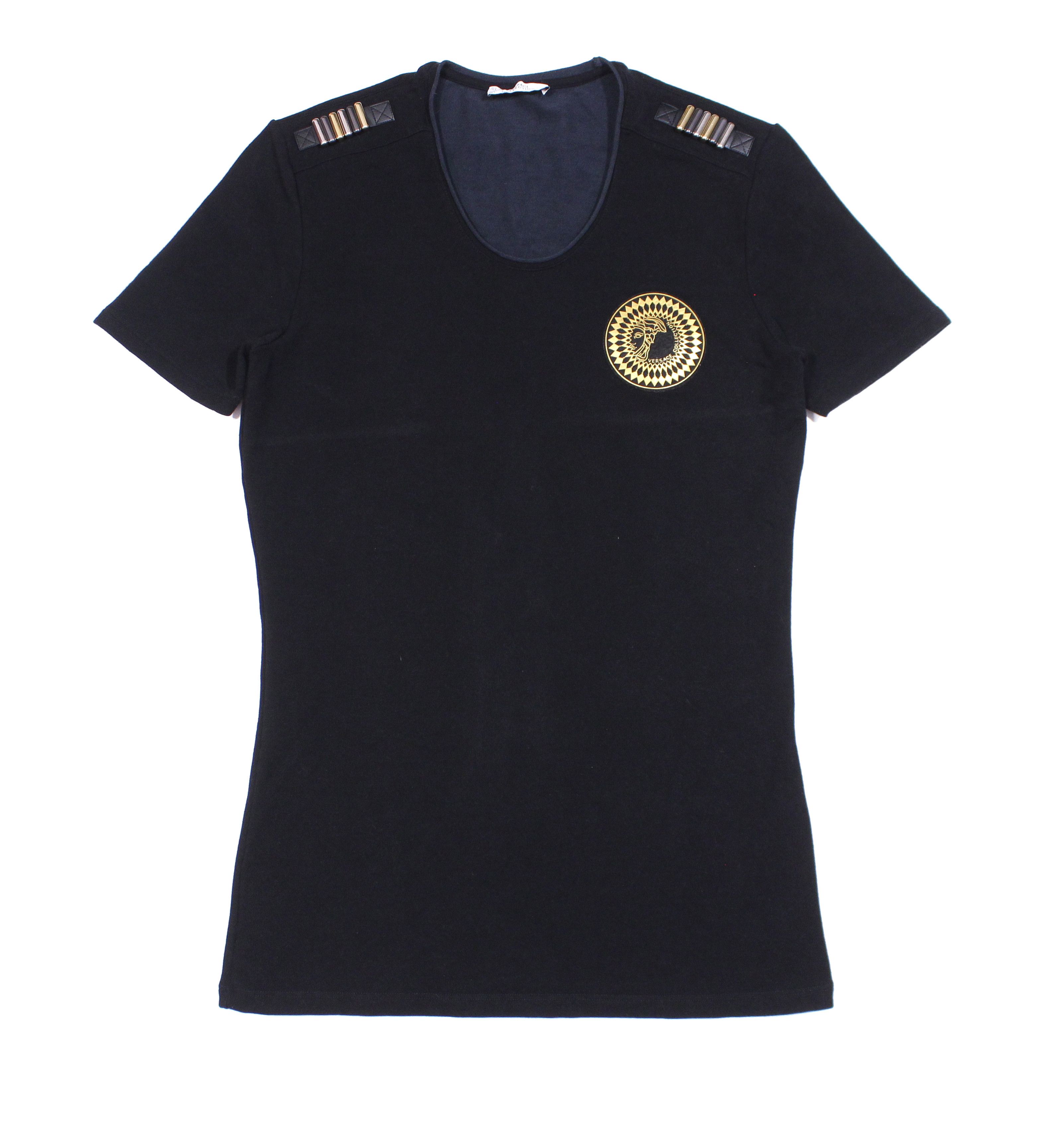 Medusa Logo Epaulettes T-Shirt