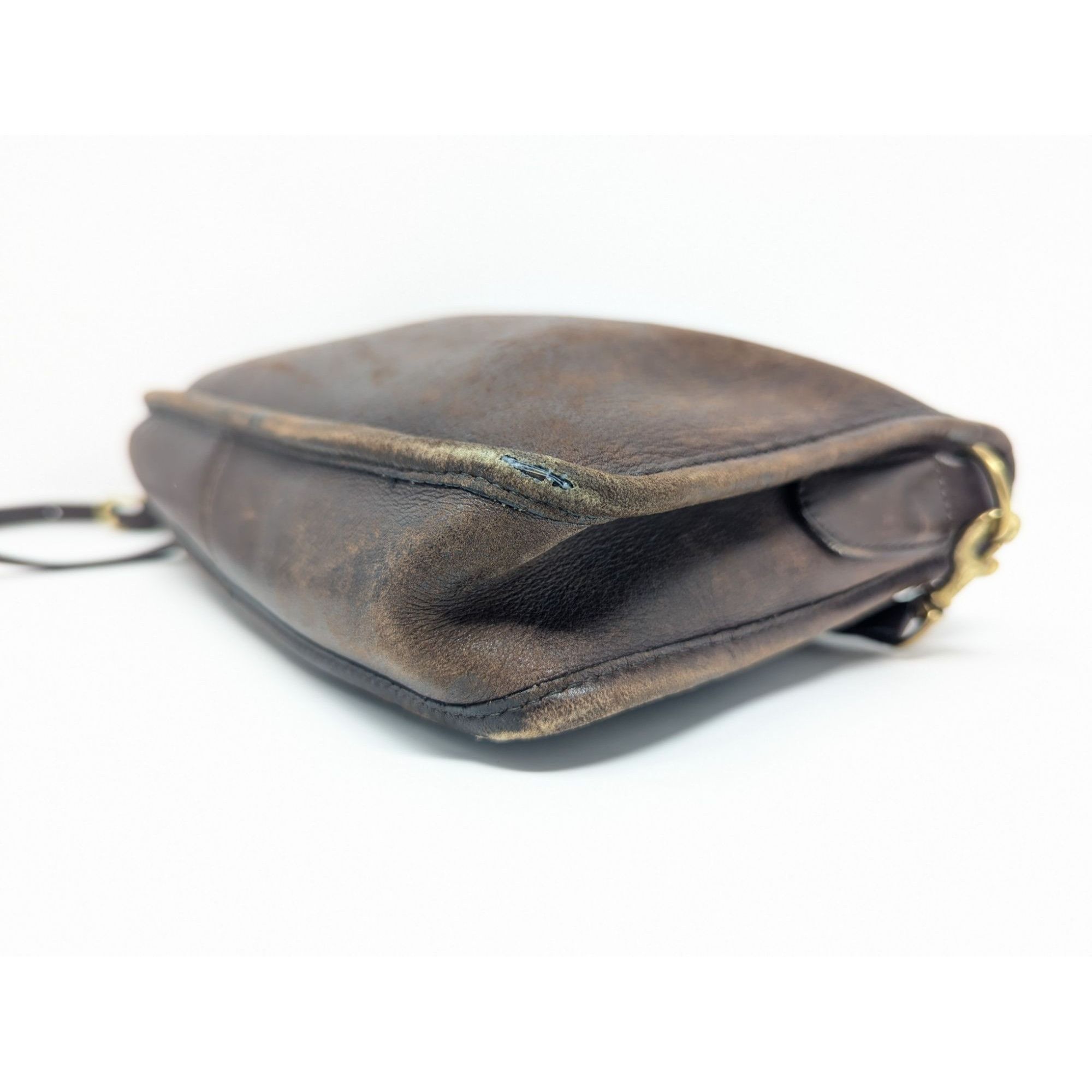 Coach True Vintage Coach NYC Basic Bag Brown Leather Crossbody Han Size ONE SIZE - 3 Thumbnail
