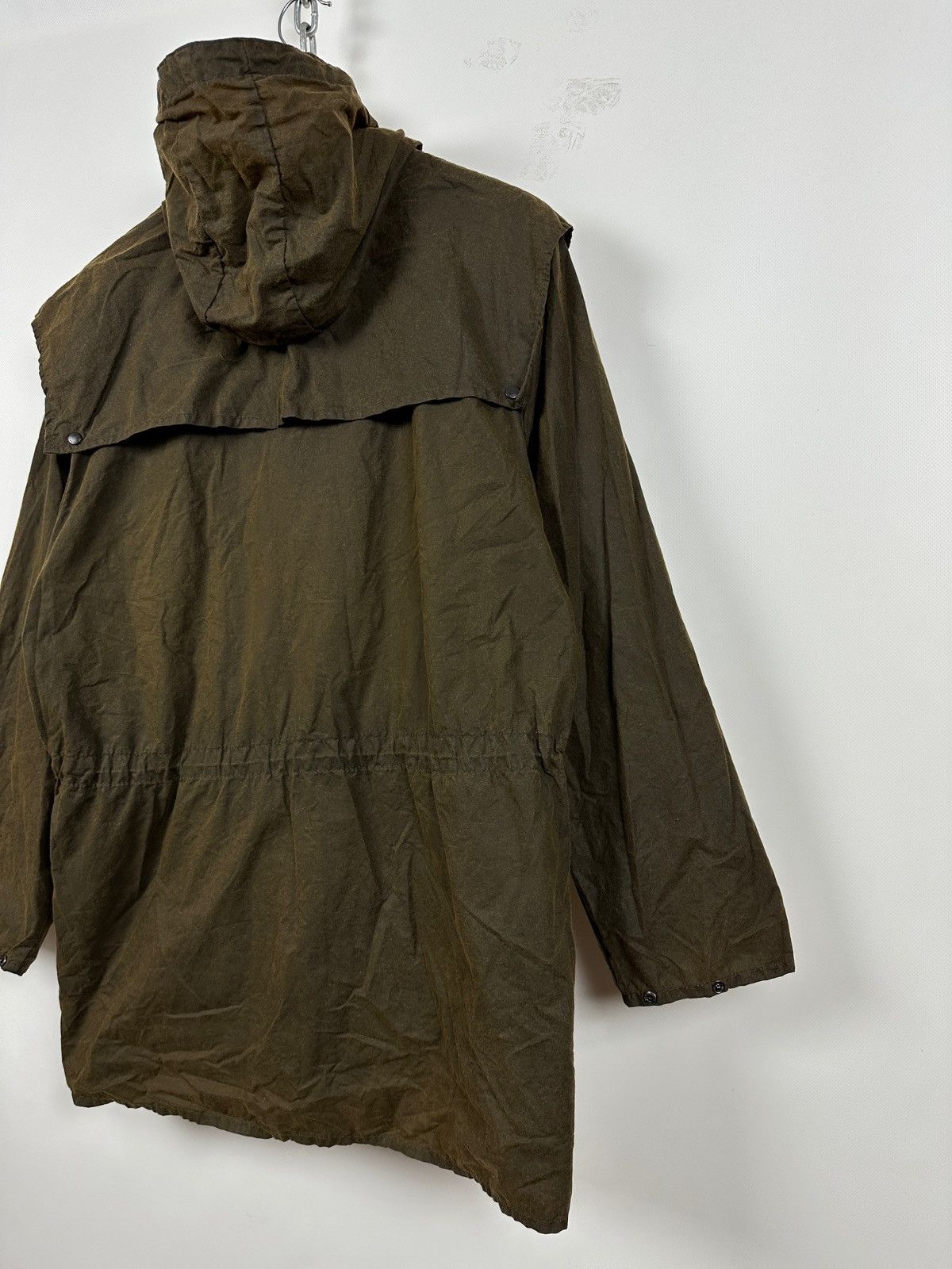Barbour Vintage Barbour Waxed Durham Olive Green Coat Jacket Size US M / EU 48-50 / 2 - 16 Thumbnail