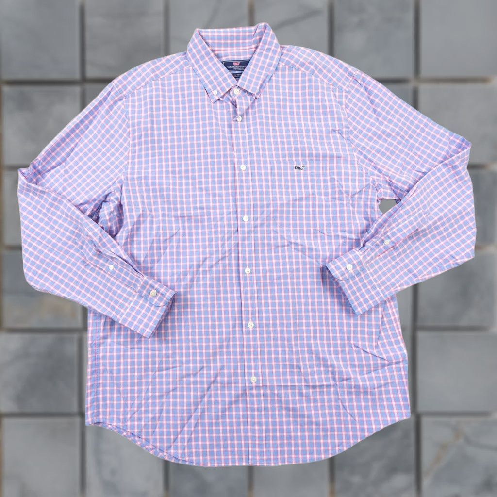 Vineyard Vines Vineyard Vines Button Down Shirt Mens Large Blue Classic Fit Tucker Stretch Size US L / EU 52-54 / 3 - 1 Thumbnail