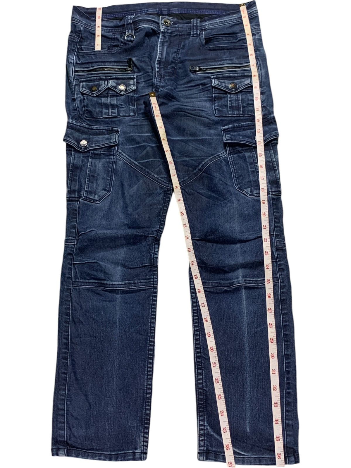 Japanese Brand × Nicole Club Vintage Japanese Nicole Tactical Bondage Cargo Denim Pants Size US 32 / EU 48 - 14 Thumbnail