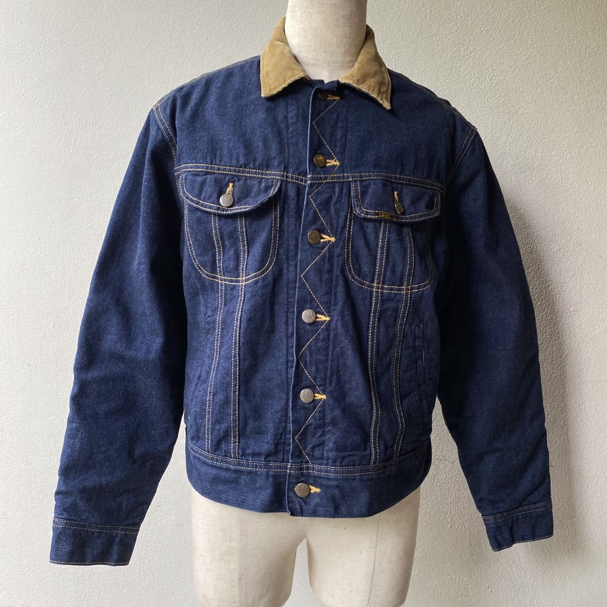 Lee Storm Rider Denim Jacket with Brown Corduroy Collar