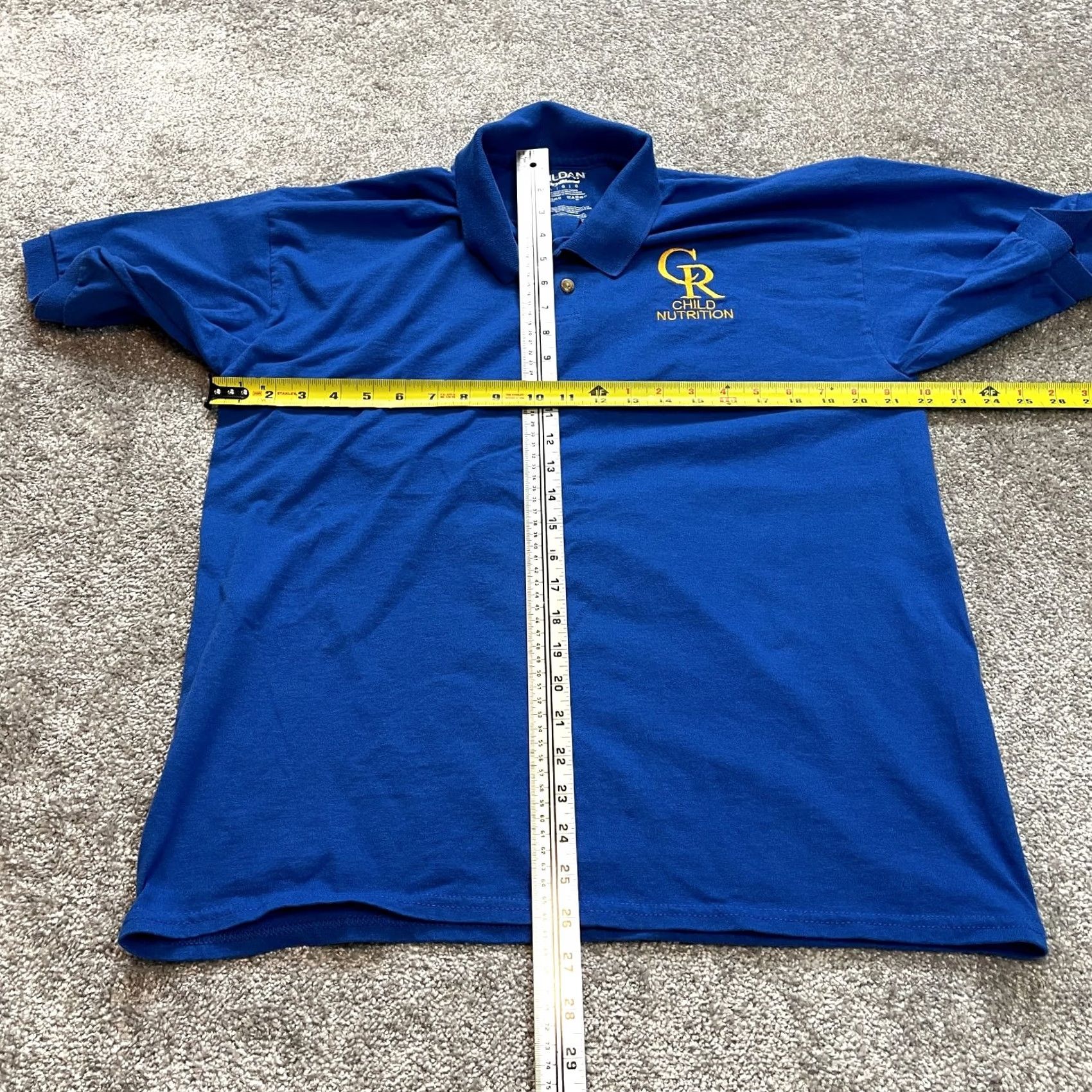 Gildan VINTAGE Gildan Dryblend Polo Shirt Mens L Blue Logo Embroidered Size US L / EU 52-54 / 3 - 5 Thumbnail