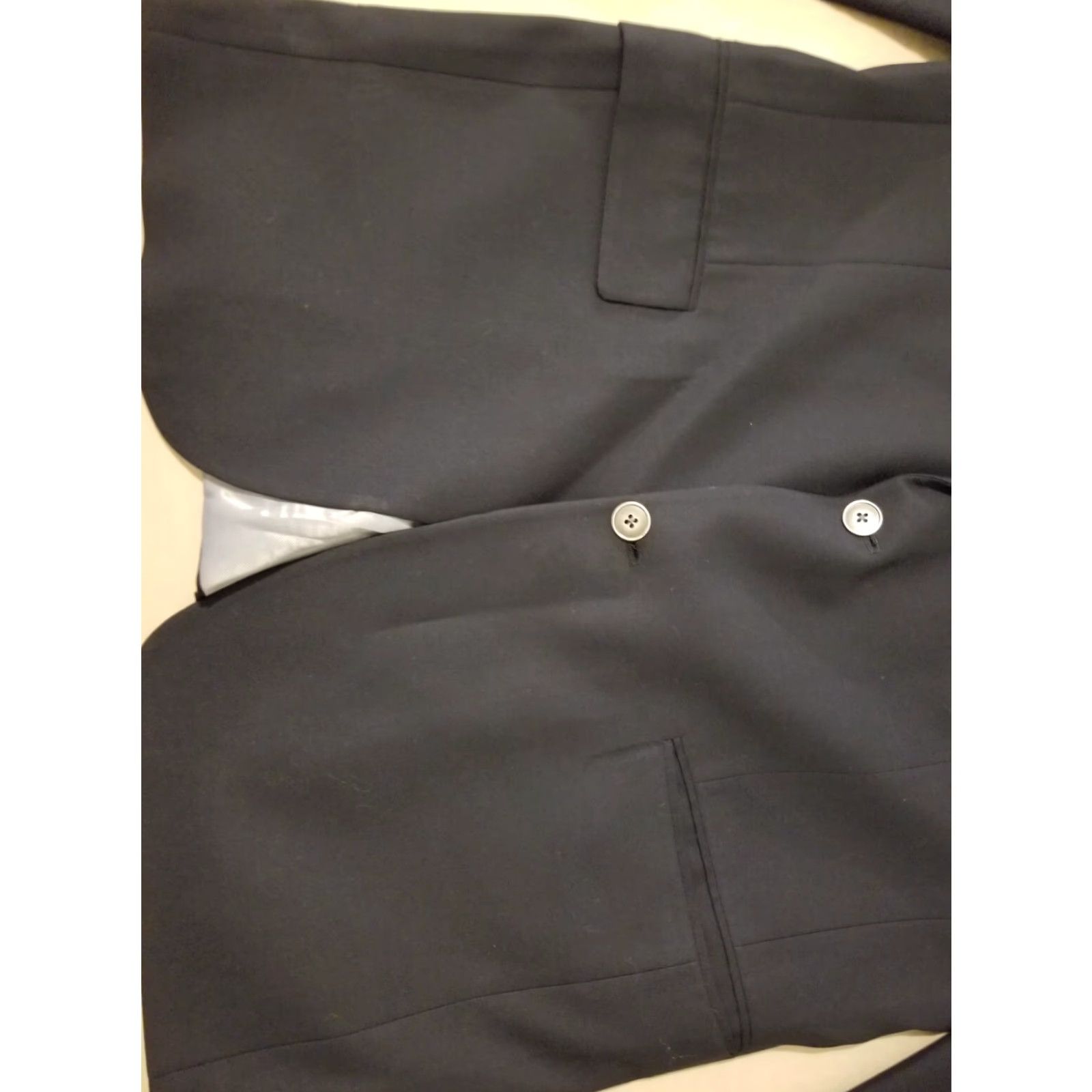 Hart Schaffner Marx VINTAGE Hart Schaffner Marx Sports Jacket Blazer 42L Navy Blue Mens 3-in-1 Wool Blazer Big & Tall Blue Sports Men Jacket Size 42R - 3 Thumbnail