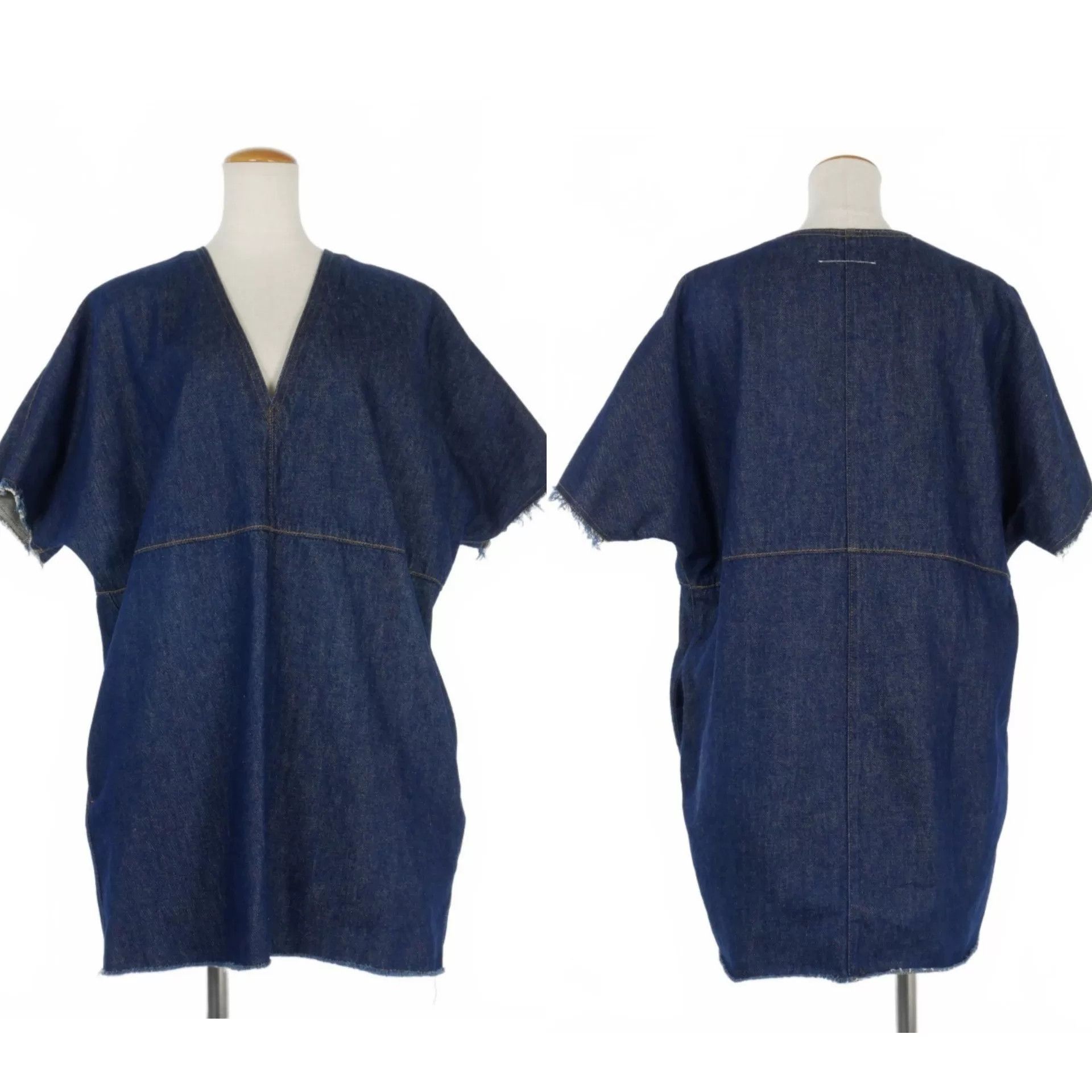 MM6 MM6 Maison Margiela Denim V-Neck Top Size XS / US 0-2 / IT 36-38 - 1 Thumbnail