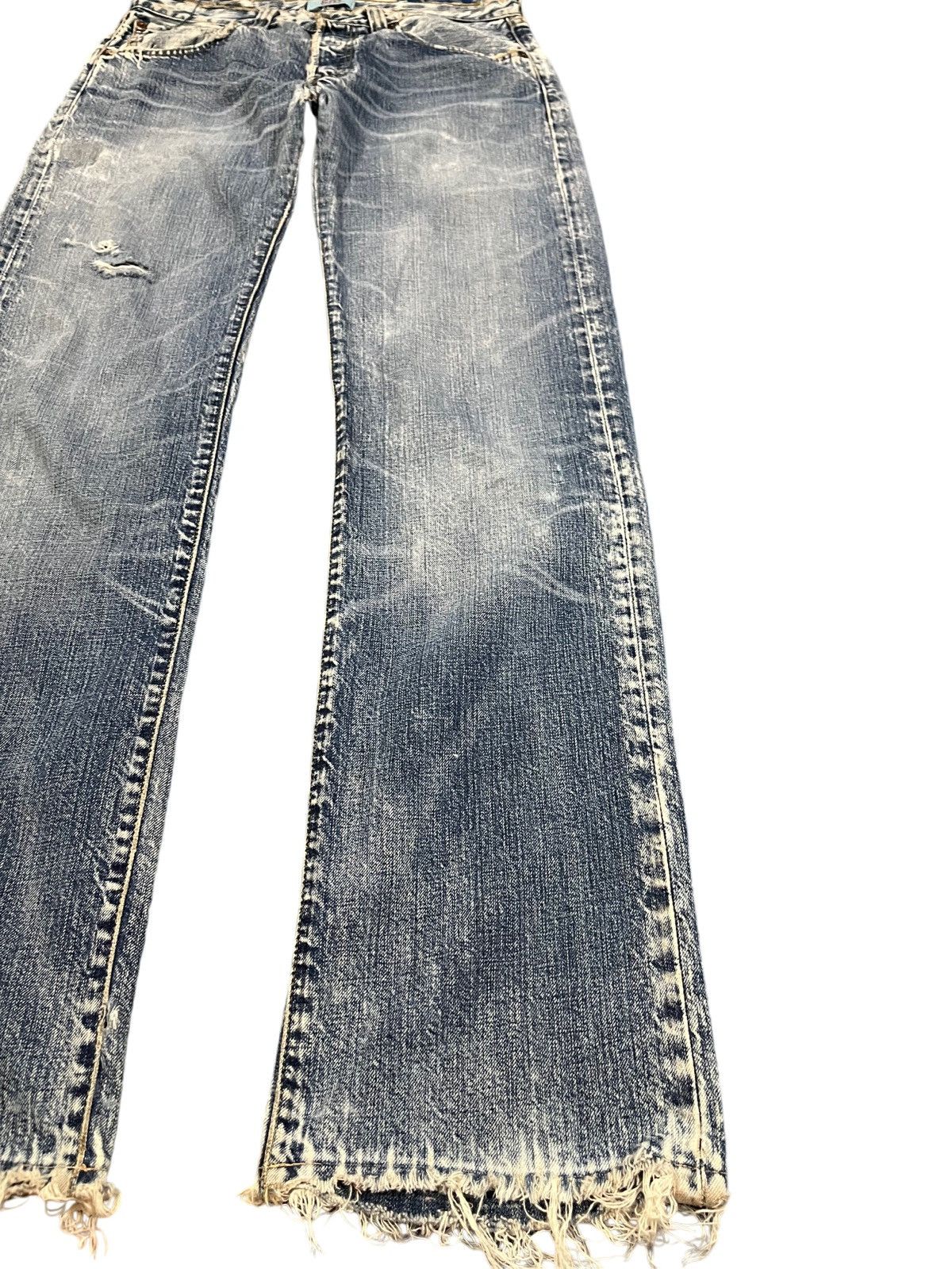 Vintage Levi’s 501 Whiskers Ripped Worn Look Denim