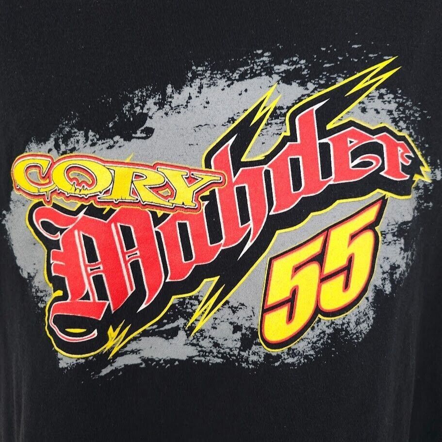 Gildan Cory Mahder T Shirt Mens Size Large Black Modified Racing Size US L / EU 52-54 / 3 - 2 Thumbnail