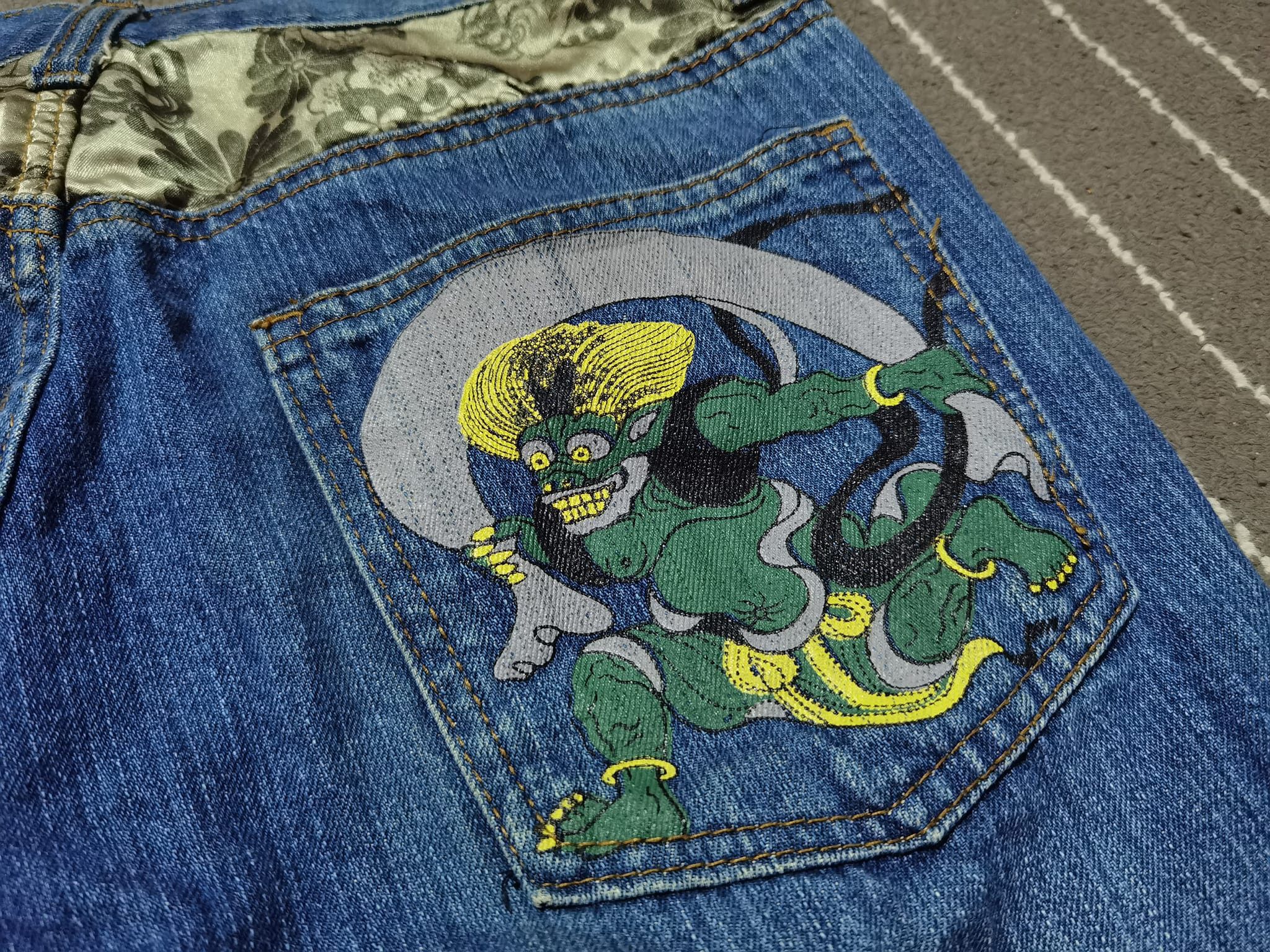 Japanese Brand Japanese raijin and fujin denim w32 2122 Size US 32 / EU 48 - 3 Thumbnail