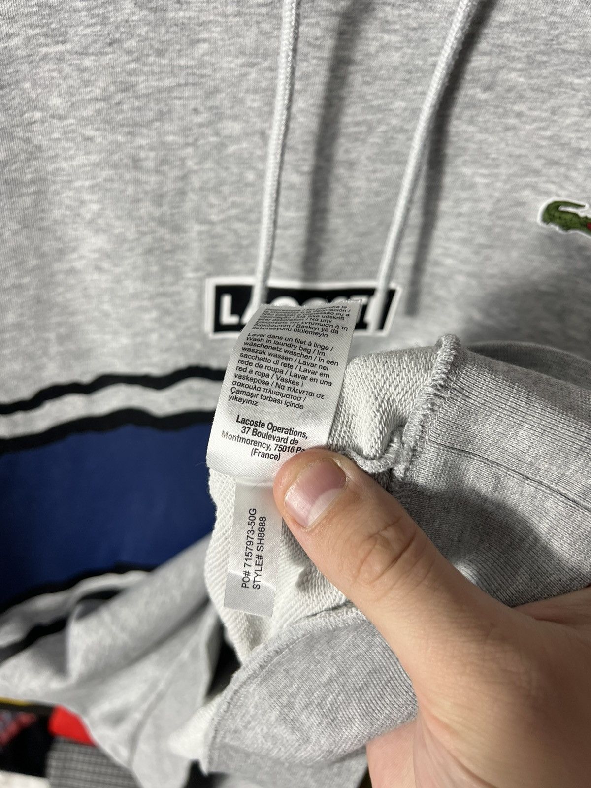 Lacoste 🩶 Lacoste Sport Hoodie Grey Blue Size M Size US M / EU 48-50 / 2 - 9 Thumbnail