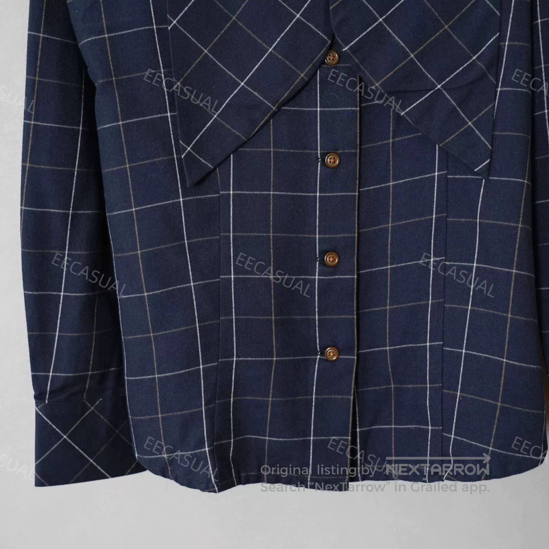 Other Vivienne Westwood Navy Checkered Shirt. Size L / US 10 / IT 46 - 7 Thumbnail